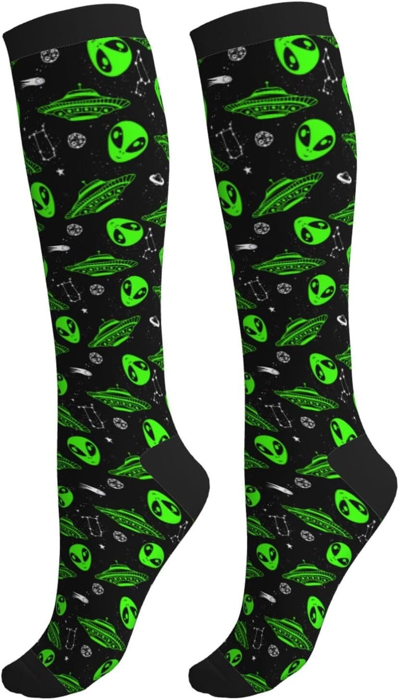 bassyil Compression Socks for Women & Men Circulation 15-20 mmHg Knee High Best Support for Nurses Travel Running Athletic - Image 1